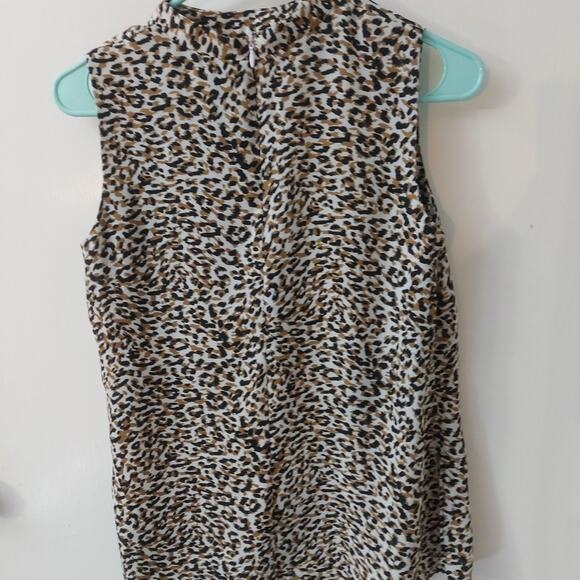 Zac & Rachel V-Neck Animal Print Sleeveless Blouse S Mobwife Dopamine Corporate - Picture 6 of 14